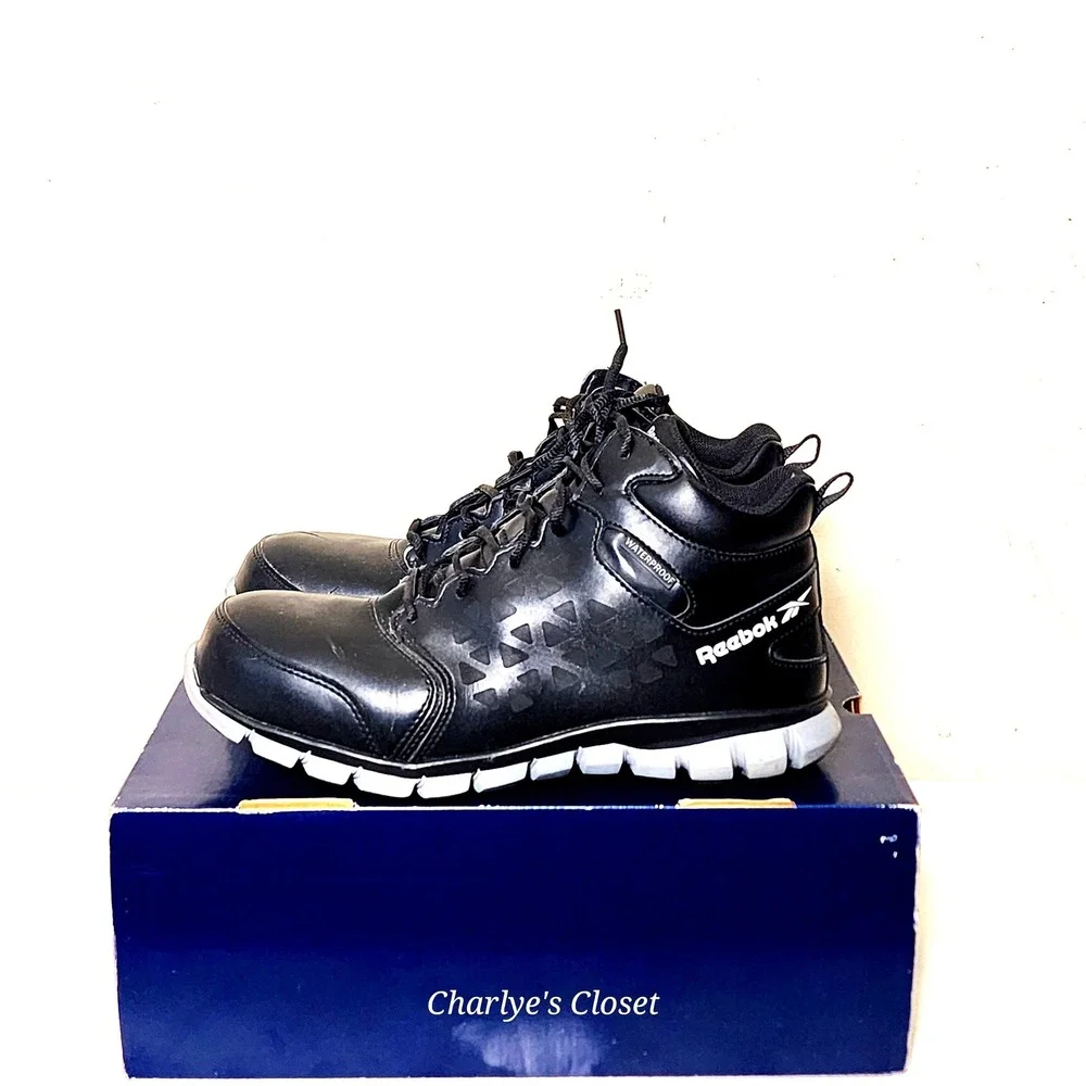 Reebok Sublite Cushion Work RB4144 9W Black Composite Toe Boot